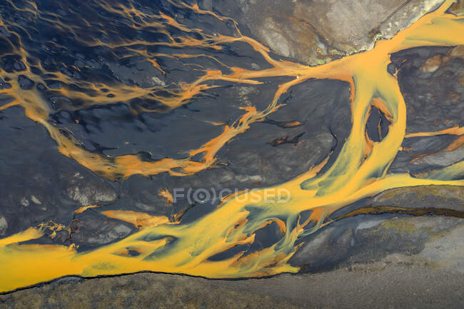 Iceland Colorful Glacial River Delta, nature — Stock Photo