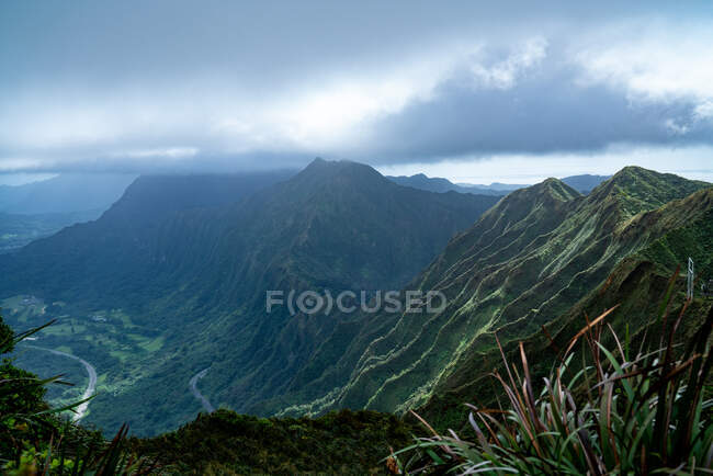Las montañas de Ko 'olau de Oahu, Hawai - foto de stock
