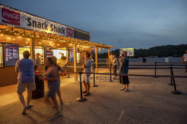 Snack bar at a drive-in movie Theater — Stock Photo