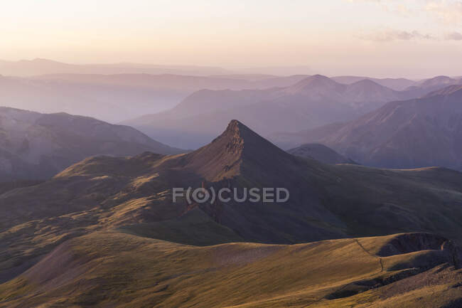 Vista panorâmica da paisagem durante o pôr do sol — Fotografia de Stock