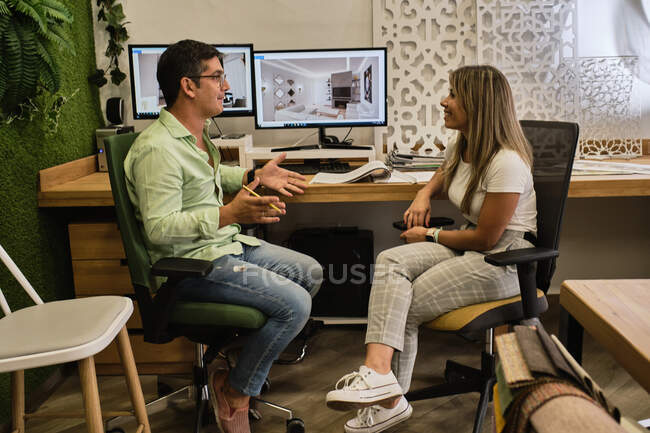 Co-workers  preparing  a new design in office — Stock Photo