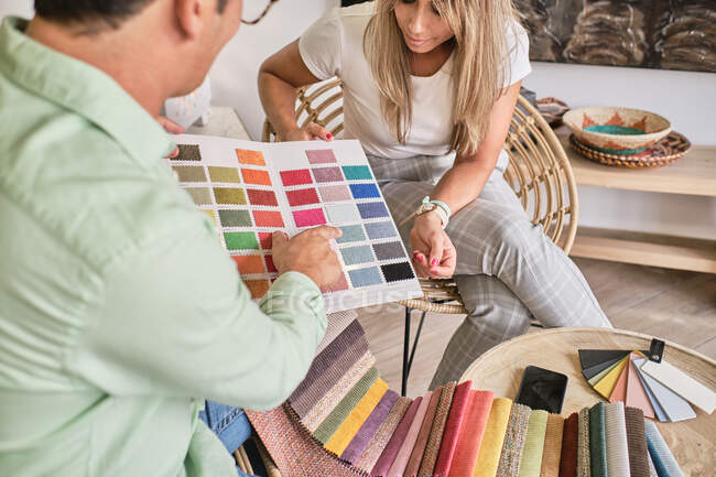 Co-workers  preparing  a new design in office — Stock Photo