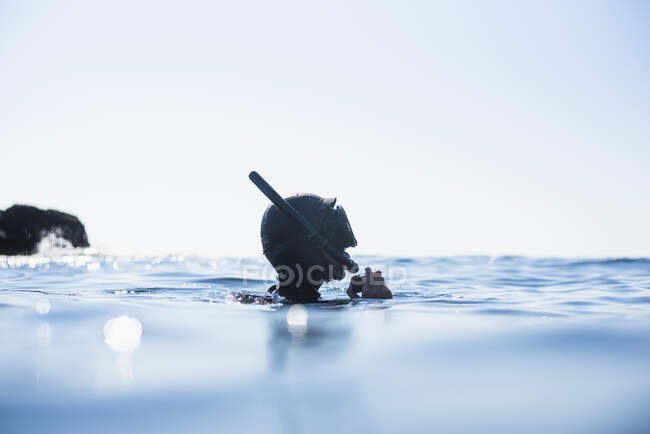 Snorkeling on a sunny day in New England — Stock Photo