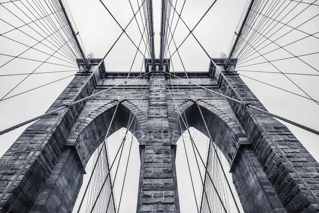 Brooklyn Bridge, New York, Stati Uniti d'America — Foto stock