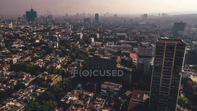 Drone view Above Mexico City — Stock Photo