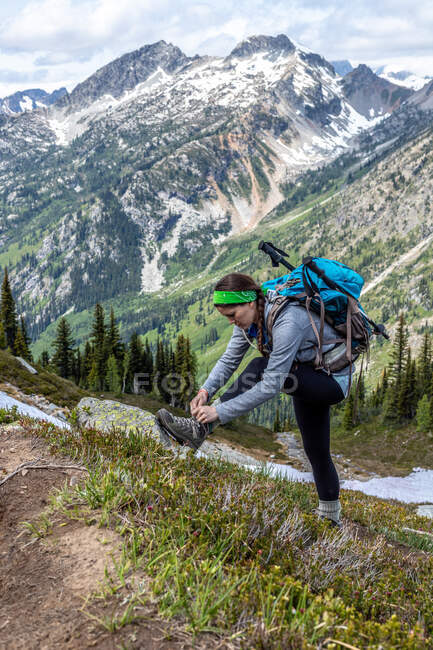 Scene escursionistiche nella bellissima regione selvaggia delle Cascate del Nord. — Foto stock