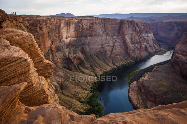 Horseshoe Bend, una parte dramática del río Colorado cerca de Page, Arizona - foto de stock