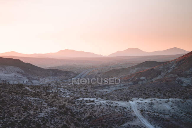 Beautiful landscape of desert in the mountains — Stock Photo
