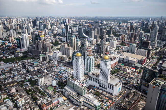 Un paesaggio a Bangkok sul tetto di un hotel — Foto stock