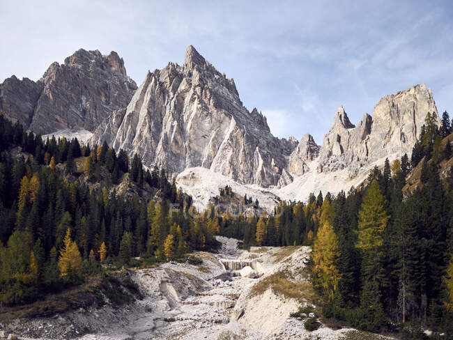 Mountain peaks of the italian dolomites, Cortina d'Ampezzo, Italy, Europe, 2017 — Stock Photo