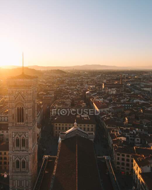 Blick auf die versenkte Stadt, Florenz, Italien — Stockfoto