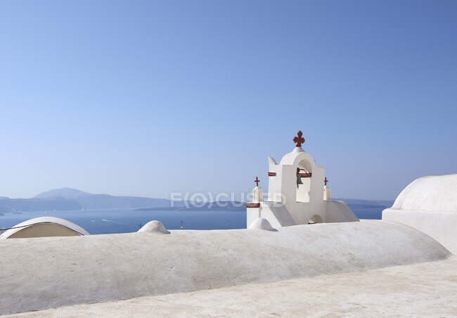 Chiesa ortodossa sull'isola di Santorini — Foto stock