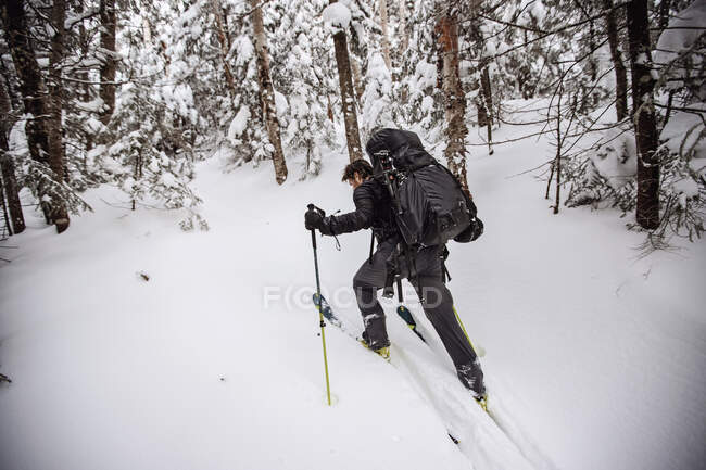 Hiking in the winter concept, travel — Stock Photo
