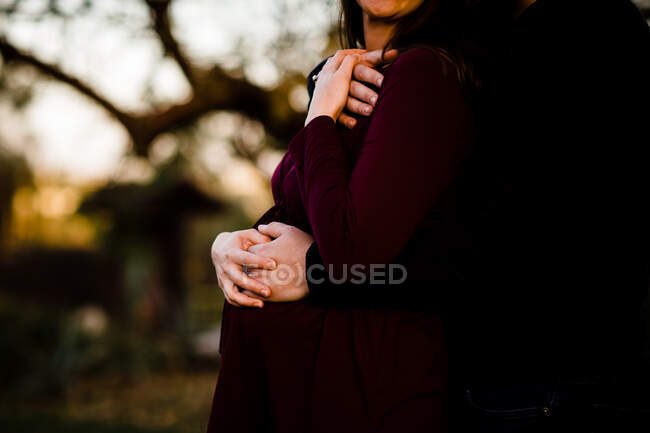 Happy couple  in the park. love story. — Stock Photo