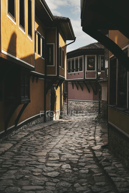 Rua bonita na cidade de stockholm — Fotografia de Stock