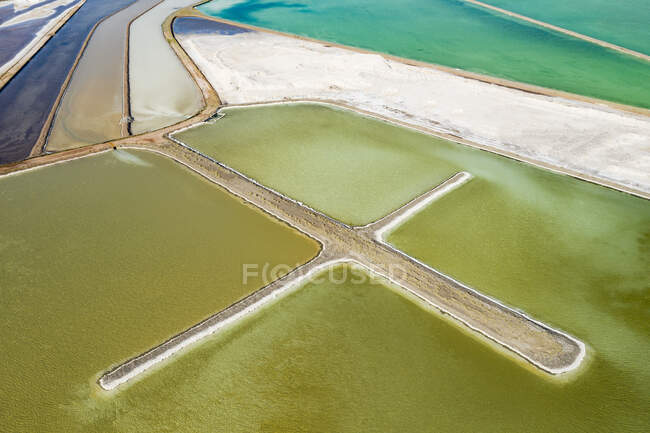 Lagoas de evaporação em Cargil Industrial Plant, OK — Fotografia de Stock