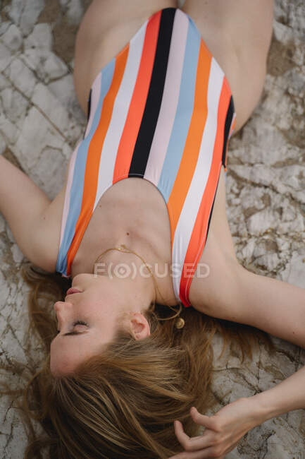 Get away girl in the swimsuit — Stock Photo
