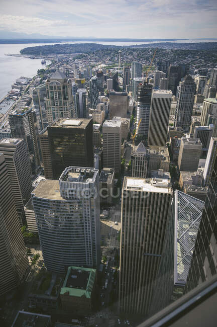 Вид на центр Сиэтла, Вашингтон, США — стоковое фото