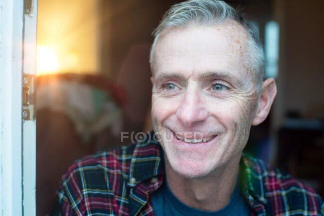 Portrait of a caucasian middle aged man — Stock Photo