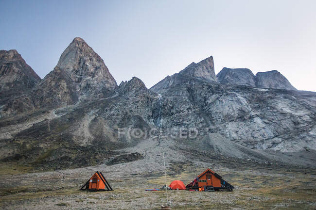 Schöne akshayak Pass, Reiseort im Hintergrund — Stockfoto