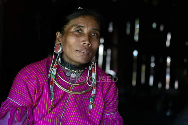 Kayan Lahwi groupes ethniques de femmes de l'Etat de Kayah Karen — Photo de stock