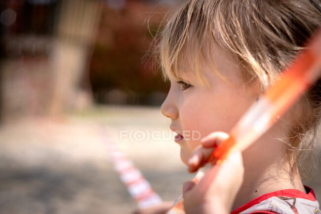Close-up of a young girl face — Stock Photo