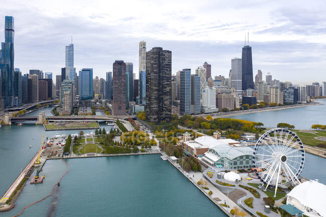 Vista aerea della città di Chicago, Illinois, Stati Uniti — Foto stock