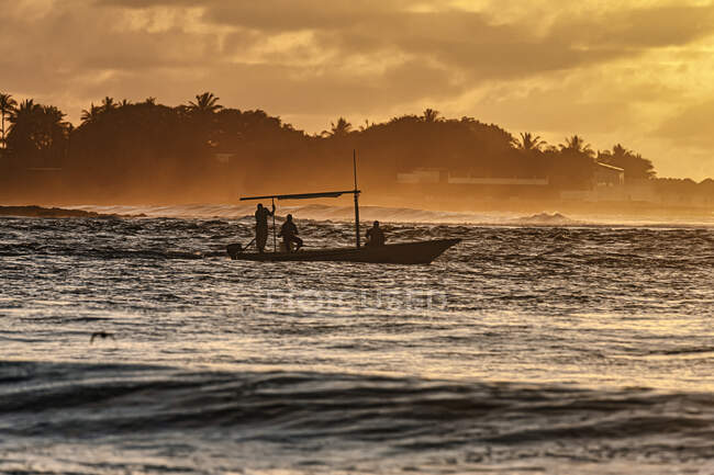 Barco de pesca no Oceano Índico — Fotografia de Stock