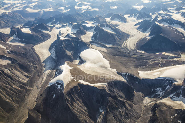 Вид з повітря на великий каньйон Аляски. — стокове фото