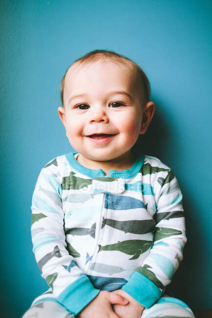 Portrait of a cute little baby boy — Stock Photo
