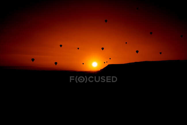 Bela vista do pôr do sol — Fotografia de Stock