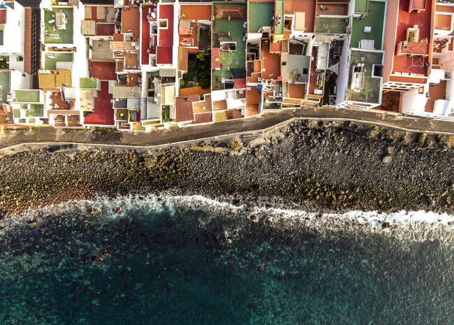 Vista aérea da costa do mar no verão — Fotografia de Stock