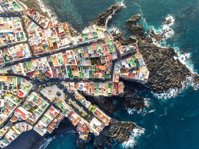 Luftaufnahme des Dorfes Manarola, Cinque Terre, Italien — Stockfoto