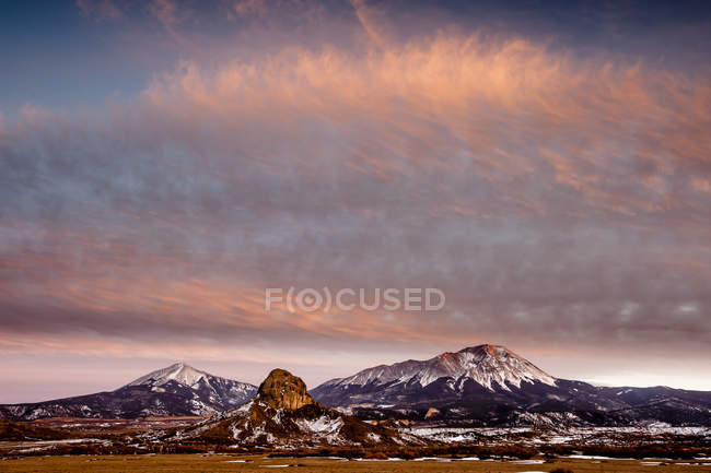 Montagne Con Neve Al Tramonto Stati Uniti Damerica Luce