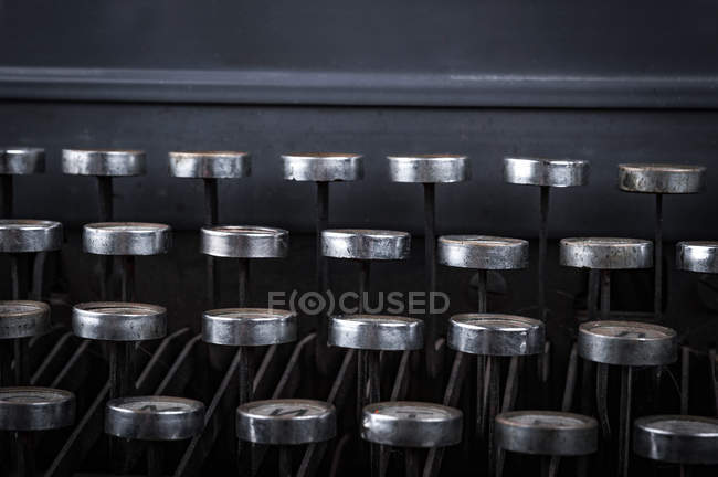 Macchina da scrivere vintage tastiera, bottoni dettagli — Foto stock
