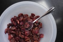Close-up of cherry compote in bowl — Stock Photo