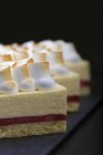 Cakes with marshmallows decoration — Stock Photo