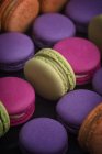 Colorful french macaron cakes, close-up — Stock Photo