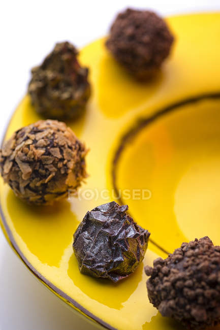 Close-up of decorated chocolate candies — Stock Photo