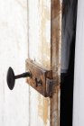 Close-up of rusty door lock, selective focus — Stock Photo