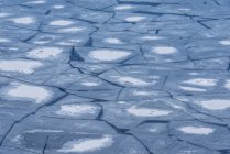 Вид на тріснутий лід на поверхні води — стокове фото