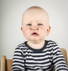 Portrait of boy crying, selective focus — Stock Photo