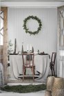 Soggiorno decorato durante Natale, interno della casa — Foto stock