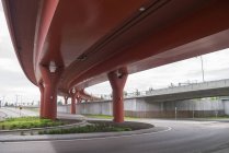 Low angle view of Partihallsforbindelsen elevated road — Stock Photo
