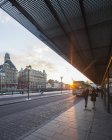 Blick auf Bushaltestelle in Malmö — Stockfoto