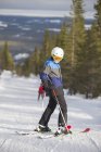Портрет хлопчик, катання на лижах в Trysil, Норвегія — стокове фото