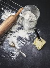 Baking ingredients and tools, selective focus — Stock Photo