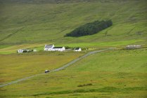 Escena rural de la granja en Shetland, Escocia - foto de stock