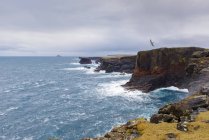 Мальовничий вид на скелястому узбережжі Шетландських, Шотландія — стокове фото