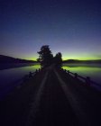 Luzes do norte na Reserva Natural de Jugans — Fotografia de Stock